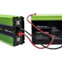 Qoltec Przetwornica napięcia Monolith | ładowanie baterii | UPS | 2000W | 4000W |12V na 230V |Czysty Sinus | LCD