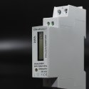 Qoltec Jednofazowy elektroniczny licznik | miernik zużycia energii na szynę DIN | 230V | LCD | 2P | Slim