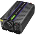 Qoltec Przetwornica napięcia Monolith 600 MS Wave | 12V na 230V | 300/600W | USB