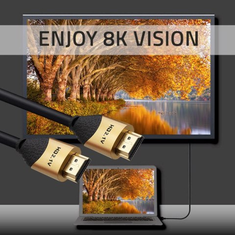 Qoltec Kabel HDMI v2.1 Ultra high speed 8K | 60Hz | 2m