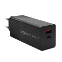 Qoltec Ładowarka GaN POWER PRO | 1xUSB-C | 1xUSB | 100W | 5-20V | 1.5-3.35A | PD | Czarna