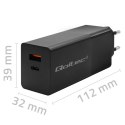 Qoltec Ładowarka GaN POWER PRO | 1xUSB-C | 1xUSB | 100W | 5-20V | 1.5-3.35A | PD | Czarna