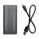 Qoltec Obudowa | kieszeń na dysk M.2 SSD SATA | NVME | RGB LED | USB-C