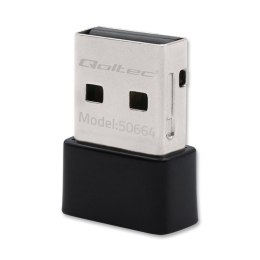 Qoltec Ultraszybki bezprzewodowy Mini Adapter USB Wi-Fi | standard AC | 650Mbps