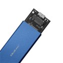 Qoltec Aluminiowa Obudowa | Kieszeń na dysk M.2 SSD | SATA | NGFF | USB 3.0 | Super speed | 2TB | Niebieski