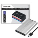 Qoltec Aluminiowa Obudowa | kieszeń do dysków HDD SSD 2.5" SATA3 | USB 3.0 | Srebrny