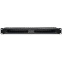 Qoltec Organizer kabli do szaf RACK 19" | 24 porty | 1U