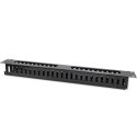 Qoltec Organizer kabli do szaf RACK 19" | 24 porty | 1U