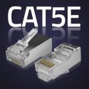 Qoltec Wtyk złącze modularne RJ45 | CAT5e | FTP | Pozłacane styki | 10 sztuk