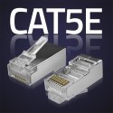 Qoltec Wtyk złącze modularne RJ45 | CAT5e | FTP | Pozłacane styki | 100 sztuk