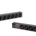 Qoltec Aluminiowa Listwa zasilająca PDU do RACK | 16A | 16 x SCHUKO| Pionowa | 1.8m