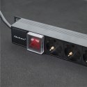 Qoltec Aluminiowa Listwa zasilająca PDU do RACK | 16A | 16 x SCHUKO| Pionowa | 1.8m