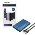 Qoltec Aluminiowa Obudowa | Kieszeń na dysk SSD HDD 2.5" | SATA | USB 3.0 | Super speed 5Gb/s | 2TB | Niebieski