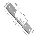 Qoltec Dwustronny prosty szyld do elektrozaczepu | Blacha zaczepowa | 110mm | Stal nierdzewna