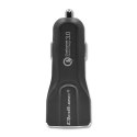 Qoltec Ładowarka samochodowa | Qualcomm QuickCharge 3.0 12-24V | 3A | USB