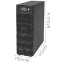 Qoltec Zasilacz awaryjny UPS | 10kVA | 10000W | Power Factor 1.0 | LCD | EPO | USB | On-line