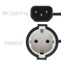 Qoltec Adapter IEC 320 C14/ SCHUKO | 0.15M