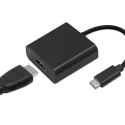 Qoltec Adapter USB typ C męski / HDMI żeński | 4K | 23cm