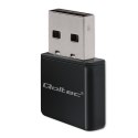 Qoltec Bezprzewodowy Ultra szybki mini adapter NANO WiFi Standard N | USB2.0 | 300Mbps