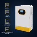 Qoltec Hybrydowy inwerter solarny Off-Grid 5.5kVA| 5.5kW | 100A | MPPT | LCD | BMS | Sinus