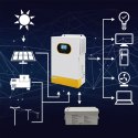 Qoltec Hybrydowy inwerter solarny Off-Grid 5.5kVA| 5.5kW | 100A | MPPT | LCD | BMS | Sinus