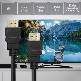 Qoltec Kabel HDMI A męski | HDMI A męski | 3m
