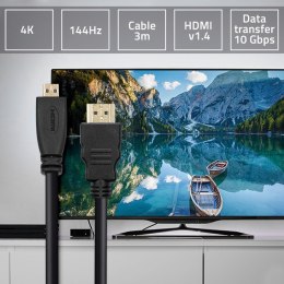 Qoltec Kabel HDMI A męski | Micro HDMI D męski | 3m