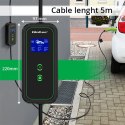 Qoltec Mobilna ładowarka do samochodu elektrycznego EV z regulacją 2w1 Typ2 | 3.5kW | 230V | Wi-fi | LCD | Przenośna | 5m