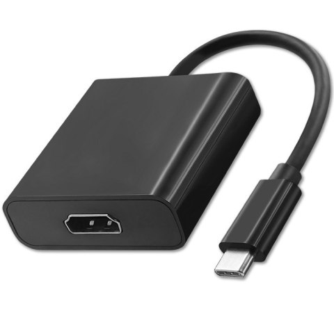 Qoltec Adapter USB typ C męski / HDMI żeński | 4K | 23cm