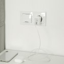 Qoltec Ładowarka sieciowa 65W GaN | 5-20V | 2.25-3.25A | 2 x USB-C PD | 1 x USB QC 3.0 | Biała