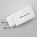 Qoltec Ładowarka sieciowa 65W GaN | 5-20V | 2.25-3.25A | 2 x USB-C PD | 1 x USB QC 3.0 | Biała