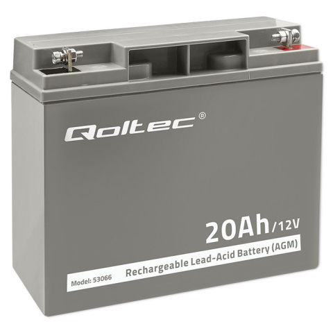 Qoltec Akumulator AGM | 12V | 20Ah | max. 300A