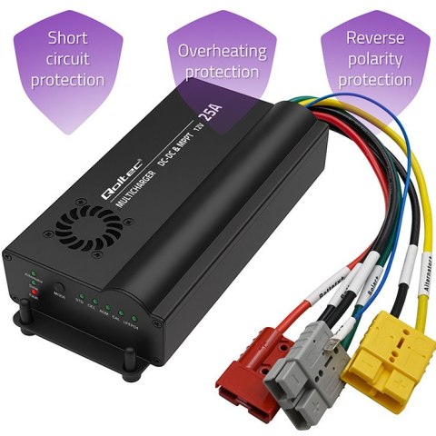 Automatyczna Ładowarka DC-DC 12V z regulatorem MPPT | 25A | LiFePO4 AGM GEL STD