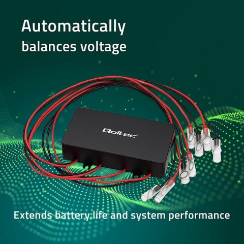 Qoltec Balanser napięcia 48V do akumulatorów 4 x 12V | 10A | LiFePO4 AGM GEL