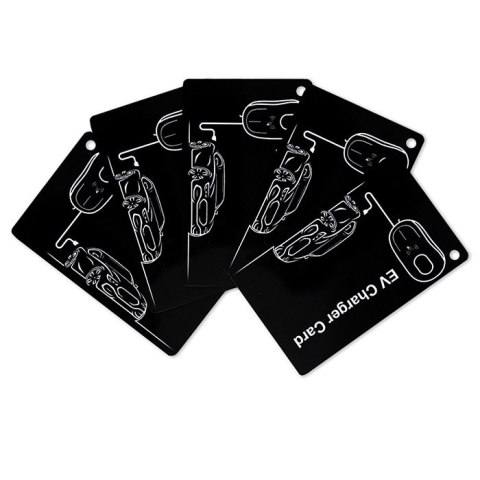 Qoltec Karty zbliżeniowe do stacji ładowania EV | 5szt. | Hotel, parking