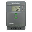 Qoltec Solarny regulator ładowania MPPT z czujnikiem temperatury 50A |12V / 24V | LCD | 2 x USB | Bluetooth | APP | GEL | LiFePO