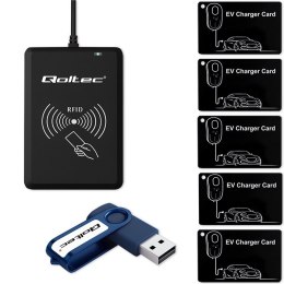 Qoltec System hotelowy EV | programator kart EV + oprogramowanie + 5 kart EV