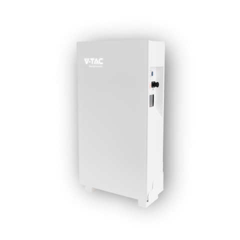 Magazyn Bank Energii V-TAC Biały Szklany Front 10.24kWh 200Ah/51.2V LiFePO4 BMS VT-10240W
