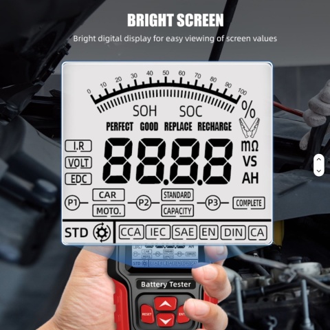 Profesjonalny tester akumulatorów 12V / 24V Smart Battery Tester TK-200
