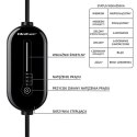 Qoltec Mobilna ładowarka do samochodu elektrycznego EV z regulacją 2w1 Typ2 | 3.5kW | 230V | LCD | 5m