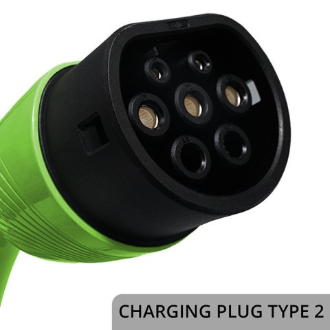 Qoltec Mobilna ładowarka do samochodu elektrycznego EV z regulacją 2w1 Typ2 | 3.5kW | 230V | Wi-fi | LCD | Przenośna | 5m