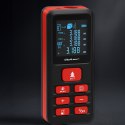 Qoltec Precyzyjny cyfrowy dalmierz laserowy | podświetlany LCD | 120m