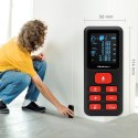 Qoltec Precyzyjny cyfrowy dalmierz laserowy | podświetlany LCD | 120m