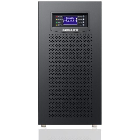 Qoltec Zasilacz awaryjny UPS 3- fazowy | 10kVA | LCD | EPO | USB | On-line | High frequency