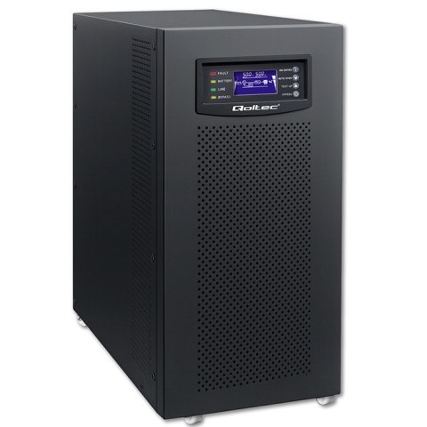 Qoltec Zasilacz awaryjny UPS 3- fazowy | 10kVA | LCD | EPO | USB | On-line | High frequency