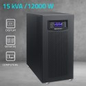 Qoltec Zasilacz awaryjny UPS 3 - fazowy | 15kVA | 12KW | LCD | EPO | USB | On-line | High frequency
