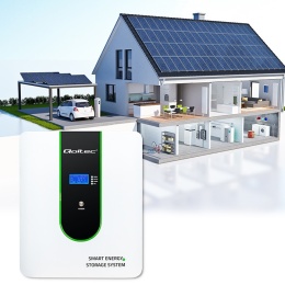 Qoltec Magazyn energii LiFePO4 | 5.12kWh | 51.2V | 100Ah | BMS | LCD