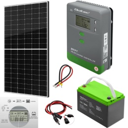 Zestaw Regulator solarny MPPT 40A + Akumulator GEL 100Ah + Panel Bifacial 435W
