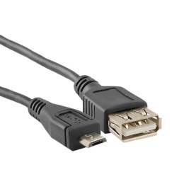 Qoltec Kabel USB A żeński | micro USB B męski | 0.1m