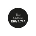Qoltec Zasilacz 90W | 19V | 4.74A | 5.5*2.5 | +kabel zasilający